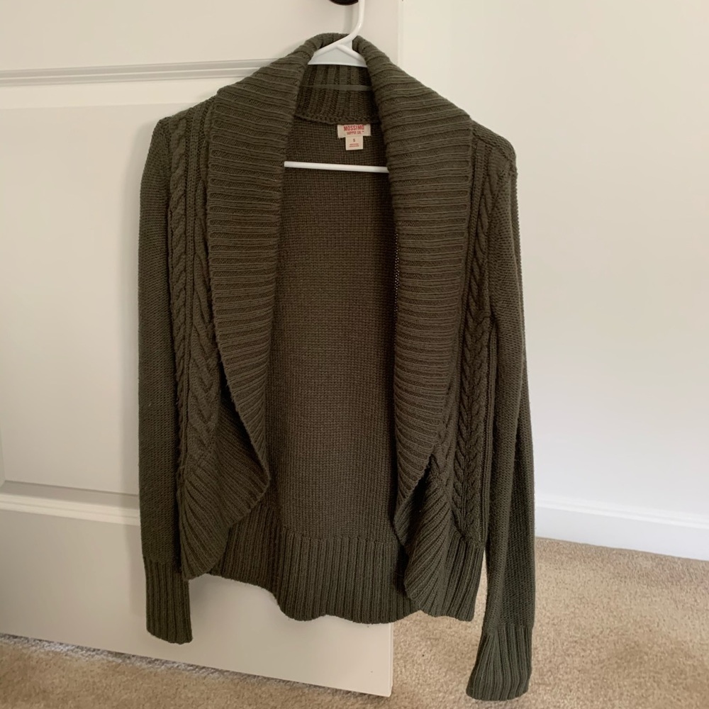 Mossimo green sweater cardigan.